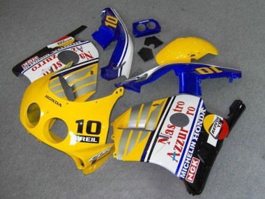 Carenagens Moto Honda CBR250RR MC22 1990-1998 - Amarelo Azul Prata Branco Vermelho Nastro Azzurro Breil 10