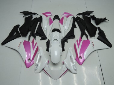 Carenagens Moto Honda CBR250RR 2011-2015 - Branco Rosa Preto Fosco