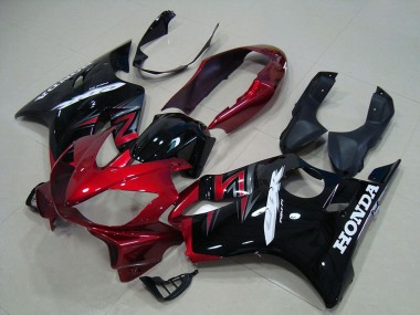 Kit Carenagens Moto Honda CBR600 F4i 2004-2007 - Vermelho Preto Brilhante