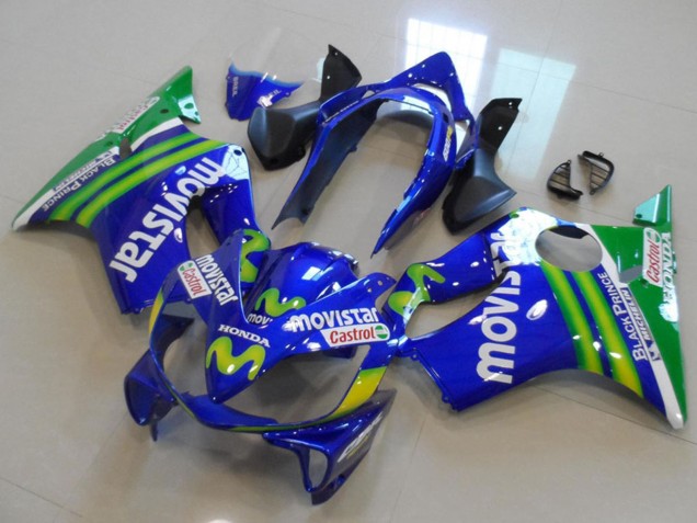 Carenagens Moto Honda CBR600 F4i 2004-2007 - Azul Verde MoviStar Castrol