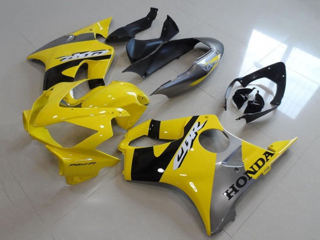 Carenagens Moto Honda CBR600 F4i 2004-2007 - Amarelo Prata Preto Brilhante