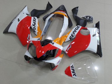 Carenagens Moto Honda CBR600 F4i 2004-2007 - Branco Vermelho Amarelo Preto Brilhante Repsol