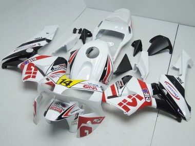Carenagens Moto Honda CBR600RR 2003-2004 - Branco Vermelho Amarelo Preto Brilhante Givi 14