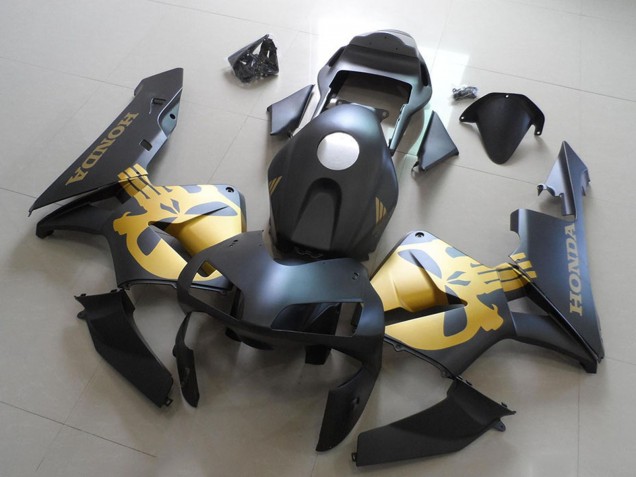 Carenagens Moto Honda CBR600RR 2003-2004 - Preto Fosco Ouro