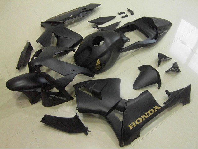 Carenagens Moto Honda CBR600RR 2003-2004 - Preto Fosco Ouro Decal