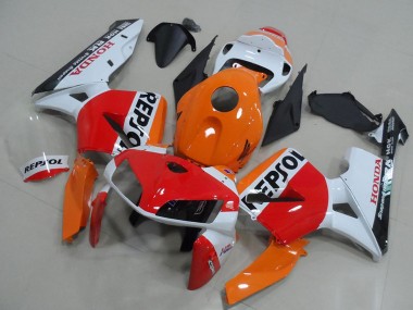 Carenagem Moto Honda CBR600RR 2005-2006 - Laranja Branco Vermelho Preto Brilhante Repsol