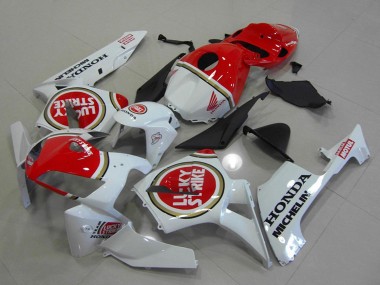 Carenagens Moto Honda CBR600RR 2005-2006 - Branco Vermelho Lucky Strike