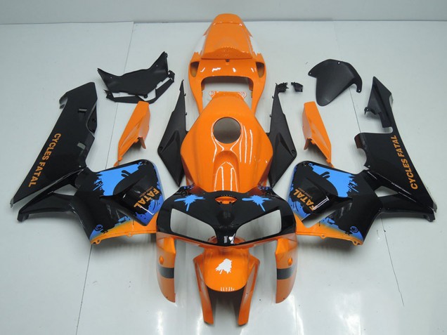 Carenagens Moto Honda CBR600RR 2005-2006 - Laranja Azul Preto