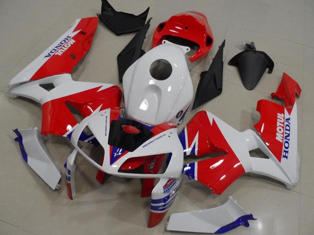 Kit Carenagens Moto Honda CBR600RR 2005-2006 - Branco Vermelho Azul