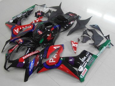 Carenagens Moto Honda CBR600RR 2007-2008 - Preto Brilhante Vermelho Azul Pata