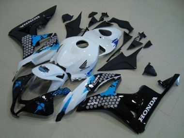 Kits Carenagem Moto Honda CBR600RR 2007-2008 - Branco Azul Preto Brilhante