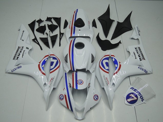 Carenagens Moto Honda CBR600RR 2007-2008 - Branco Vermelho Azul R