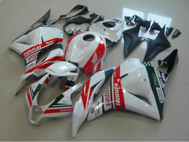 Carenagens Moto Honda CBR600RR 2009-2012 - Branco Vermelho Verde Castrol