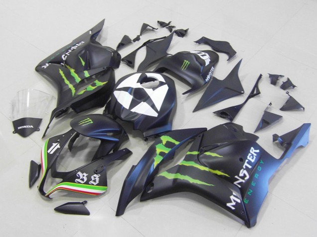 Carenagens Moto Honda CBR600RR 2009-2012 - Preto Fosco Azul Verde Monstro