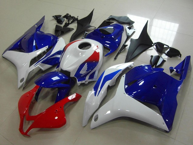 Carenagem Moto Honda CBR600RR 2009-2012 - Branco Vermelho Azul