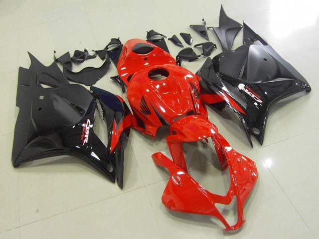 Carenagens Moto Honda CBR600RR 2009-2012 - Vermelho Preto Brilhante Preto Fosco OEM Estilo