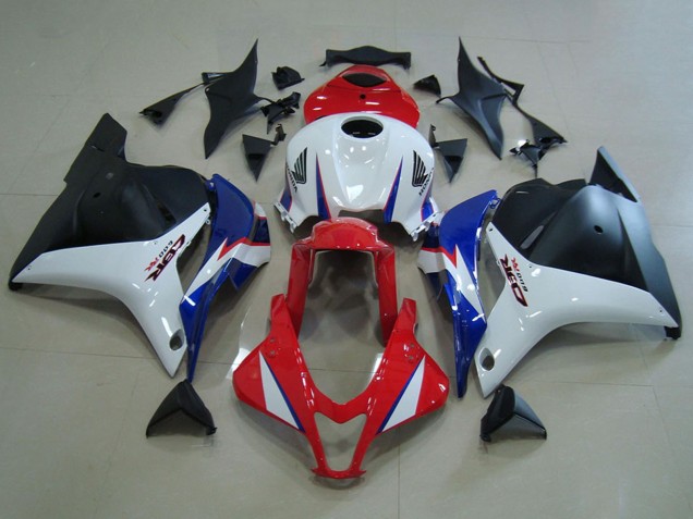 Carenagens Moto Honda CBR600RR 2009-2012 - Branco Vermelho Azul Preto Fosco