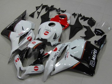 Carenagens Moto Honda CBR600RR 2009-2012 - Branco Vermelho Preto Brilhante Konica Minolta