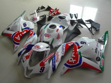 Carenagens Moto Honda CBR600RR 2009-2012 - Branco Azul Vermelho Pata