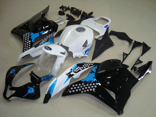 Kits Carenagens Moto Honda CBR600RR 2009-2012 - Branco Azul Preto Brilhante