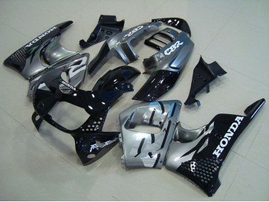 Carenagens Moto Honda CBR900RR 893 1996-1997 - Prata Preto Brilhante