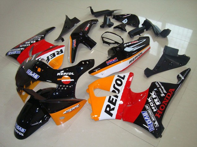 Carenagens Moto Honda CBR900RR 919 1998-1999 - Laranja Branco Vermelho Preto Brilhante Repsol