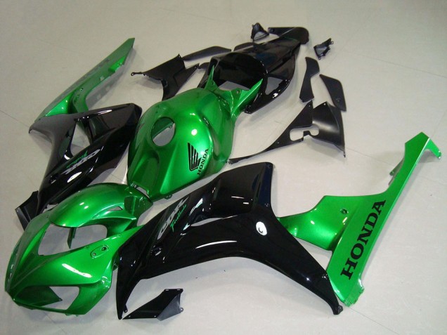 Carenagens Moto Honda CBR1000RR 2006-2007 - Verde Preto Brilhante
