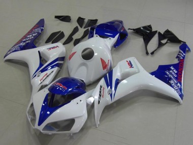 Carenagens Moto Honda CBR1000RR 2006-2007 - Branco Azul Vermelho HRC