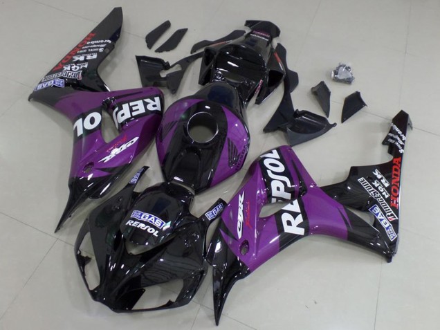 Carenagens Moto Honda CBR1000RR 2006-2007 - Preto Brilhante Roxo Repsol