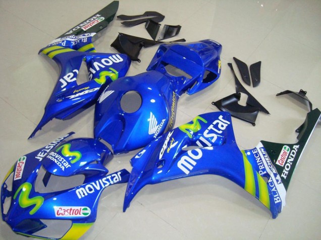 Carenagens Moto Honda CBR1000RR 2006-2007 - Azul Verde MoviStar Castrol