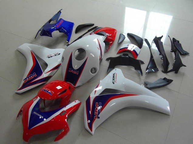 Carenagem Moto Honda CBR1000RR 2008-2011 - Branco Vermelho Azul HRC