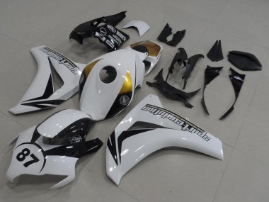 Carenagens Moto Honda CBR1000RR 2008-2011 - Branco Ouro Preto Brilhante 87