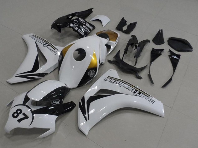 Carenagens Moto Honda CBR1000RR 2008-2011 - Branco Ouro Preto Brilhante 87
