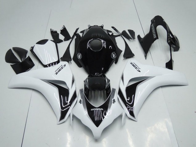 Kit Carenagens Moto Honda CBR1000RR 2008-2011 - Branco Preto Brilhante
