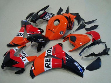Carenagens ABS Honda CBR1000RR 2008-2011 - Laranja Branco Vermelho Preto Brilhante Repsol