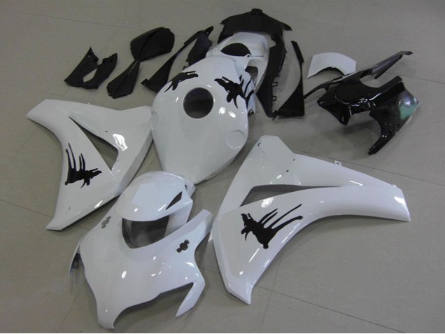 Carenagens Moto Honda CBR1000RR 2008-2011 - Branco Preto Especial Decalques