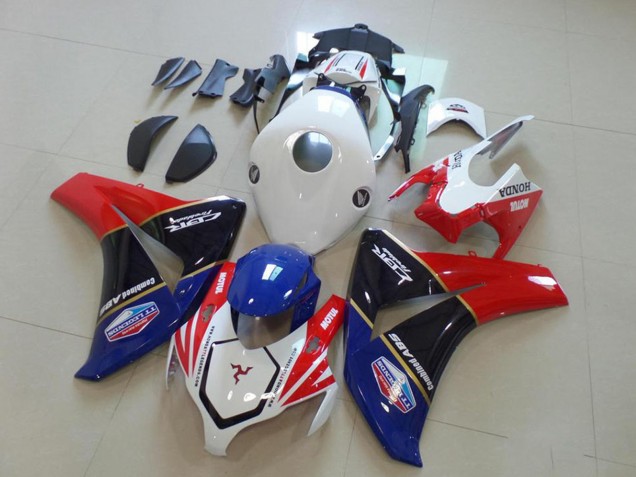 Carenagens Moto Honda CBR1000RR 2008-2011 - Branco Vermelho Azul Preto Brilhante TT Legends