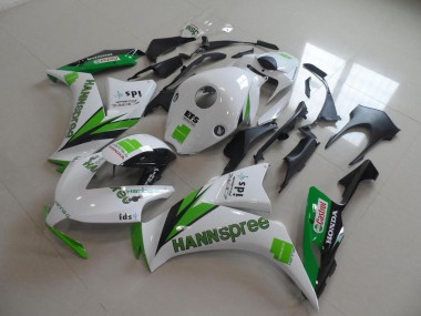 Carenagens Moto Honda CBR1000RR 2012-2016 - Branco Verde Preto Brilhante Hannspree