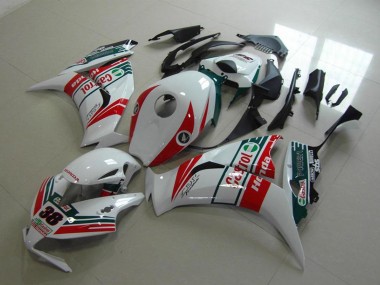 Carenagens Moto Honda CBR1000RR 2012-2016 - Branco Vermelho Verde Castrol 38