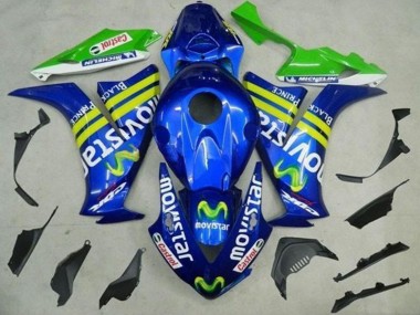 Carenagens Moto Honda CBR1000RR 2012-2016 - Azul Amarelo Verde MoviStar Castrol