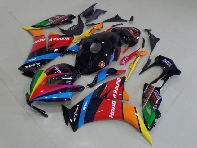 Carenagens Moto Honda CBR1000RR 2012-2016 - Azul Vermelho Amarelo Verde Preto Brilhante Arco-íris