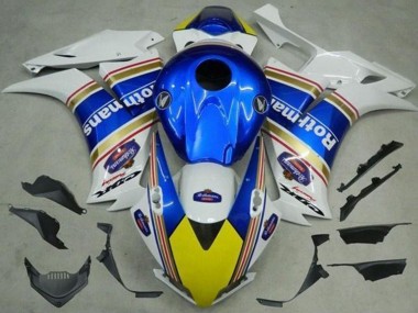 Carenagens Moto Honda CBR1000RR 2012-2016 - Branco Azul Amarelo Rothmans