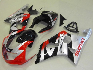 Carenagens Moto Suzuki GSXR 1000 2000-2002 - Prata Vermelho Preto Brilhante