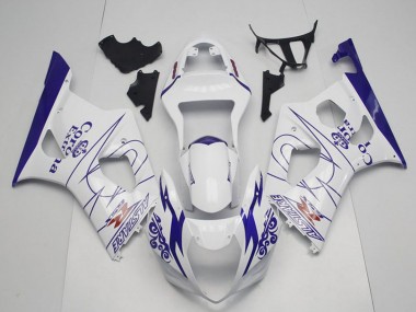 Carenagens Moto Suzuki GSXR 1000 2003-2004 - Branco Azul Corona Alstare