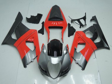 Carenagem Moto Suzuki GSXR 1000 2003-2004 - Vermelho Prata Preto