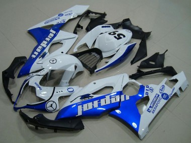 Carenagens Moto Suzuki GSXR 1000 2005-2006 - Branco Azul Jordan 59