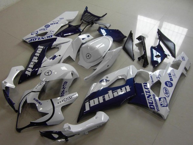 Carenagens Moto Suzuki GSXR 1000 2005-2006 - Branco Azul Escuro Jordan