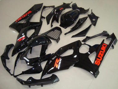 Carenagens Moto Suzuki GSXR 1000 2005-2006 - Preto Brilhante Vermelho Decal
