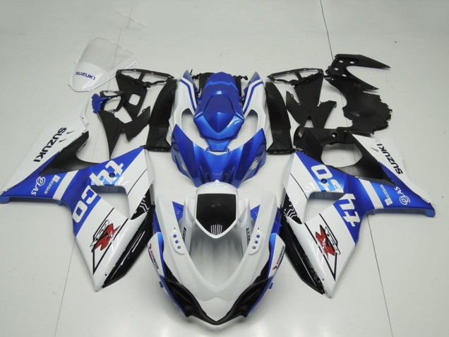Carenagem Moto Suzuki GSXR 1000 2009-2016 - Branco Azul Preto Tyco