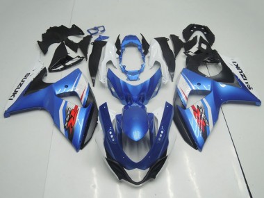 Carenagens Moto Suzuki GSXR 1000 2009-2016 - Azul Claro Azul Branco Preto OEM Estilo